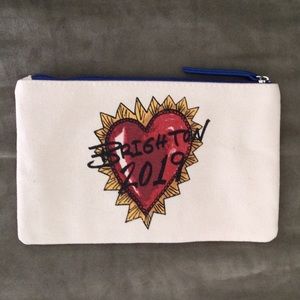 Limited Edition Brighton 2019 Pouch made with canvas measuring 9”x 5”